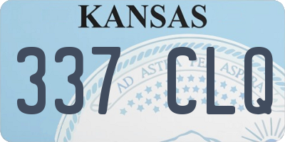KS license plate 337CLQ