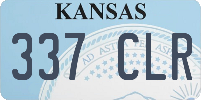 KS license plate 337CLR
