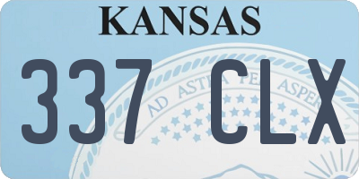 KS license plate 337CLX