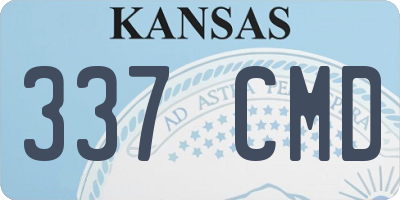 KS license plate 337CMD