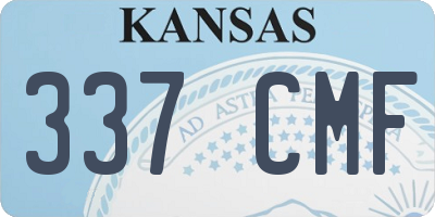 KS license plate 337CMF