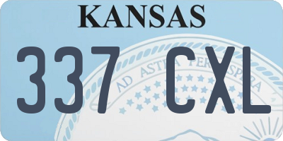KS license plate 337CXL