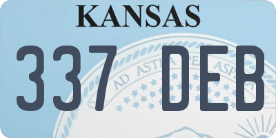 KS license plate 337DEB