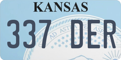 KS license plate 337DER