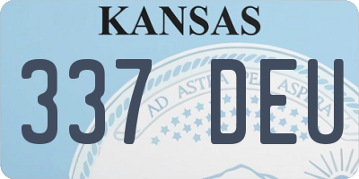 KS license plate 337DEU