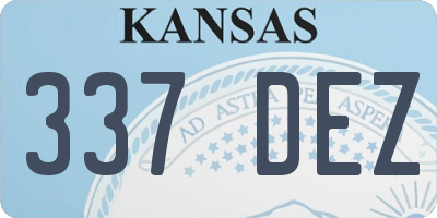 KS license plate 337DEZ