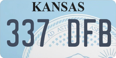 KS license plate 337DFB