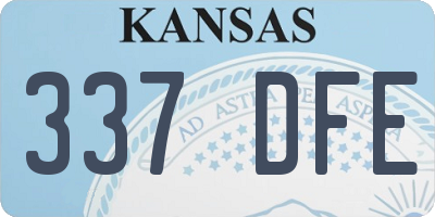 KS license plate 337DFE