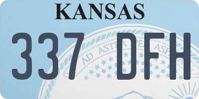 KS license plate 337DFH
