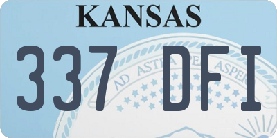 KS license plate 337DFI