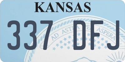 KS license plate 337DFJ