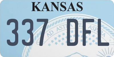 KS license plate 337DFL