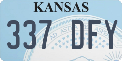 KS license plate 337DFY
