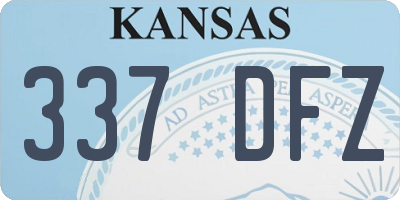 KS license plate 337DFZ