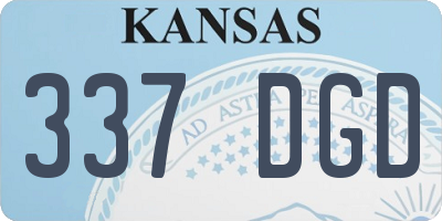 KS license plate 337DGD