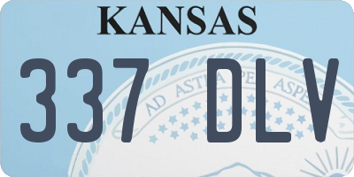 KS license plate 337DLV