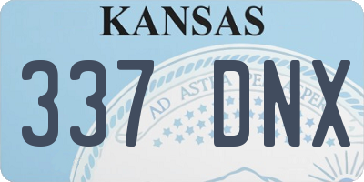 KS license plate 337DNX