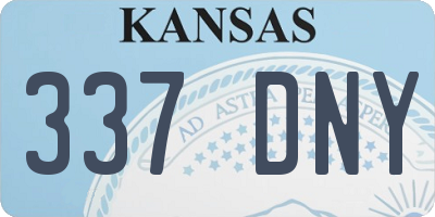 KS license plate 337DNY
