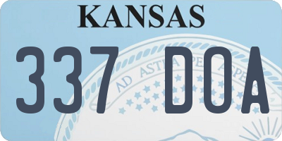 KS license plate 337DOA
