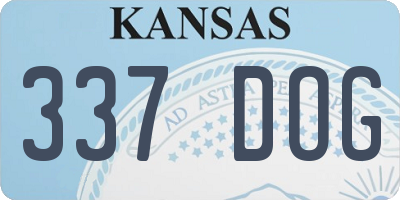 KS license plate 337DOG
