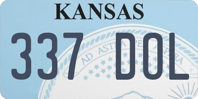 KS license plate 337DOL