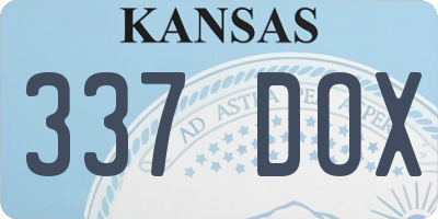 KS license plate 337DOX