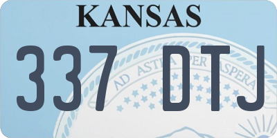 KS license plate 337DTJ