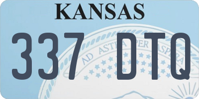 KS license plate 337DTQ