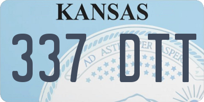 KS license plate 337DTT