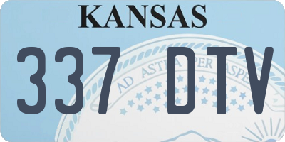 KS license plate 337DTV