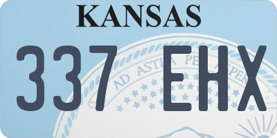 KS license plate 337EHX