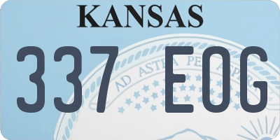 KS license plate 337EOG