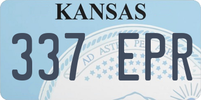 KS license plate 337EPR