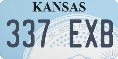 KS license plate 337EXB