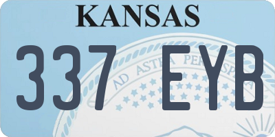 KS license plate 337EYB