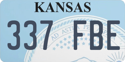 KS license plate 337FBE