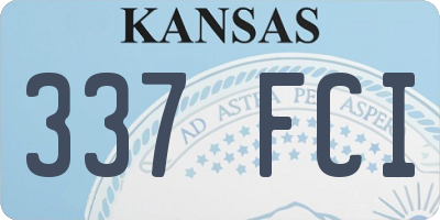 KS license plate 337FCI