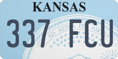 KS license plate 337FCU