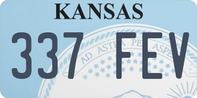 KS license plate 337FEV
