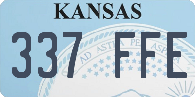 KS license plate 337FFE