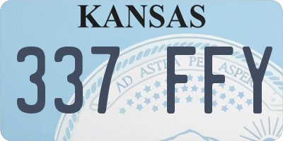 KS license plate 337FFY