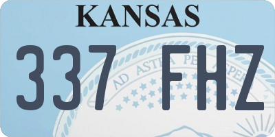 KS license plate 337FHZ