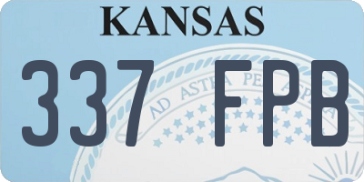 KS license plate 337FPB