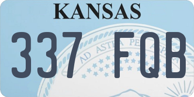 KS license plate 337FQB