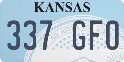 KS license plate 337GFO