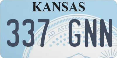 KS license plate 337GNN