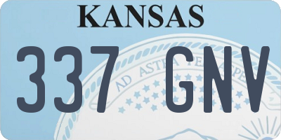 KS license plate 337GNV
