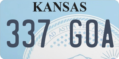 KS license plate 337GOA