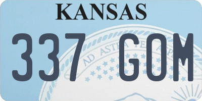 KS license plate 337GOM