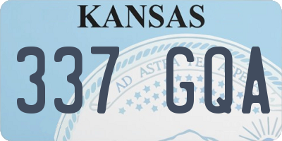 KS license plate 337GQA
